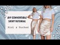 DIY RUCHED SKIRT & DIY SILKY MIDI SKIRT // How to make a ruched skirt for beginners tutorial