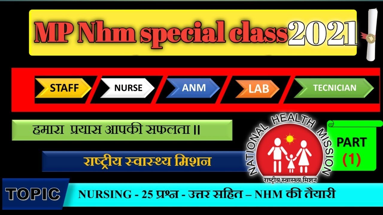 MP Nhm, Staff Nurse,25 important questions,2021exam Preparation, part-1