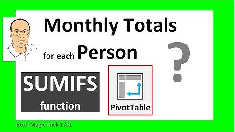 Basics of SUMIFS & PivotTables for Monthly Sales Report. Excel Magic Trick 1701.