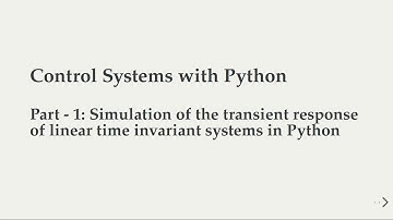 Control Systems with Python | Part 1