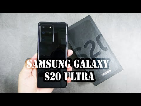 Samsung Galaxy S20 Ultra Cosmic Black unboxing, camera test