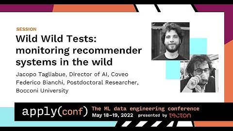 apply() Conference 2022 | Wild Wild Tests: Monitoring Recommender Systems in the Wild