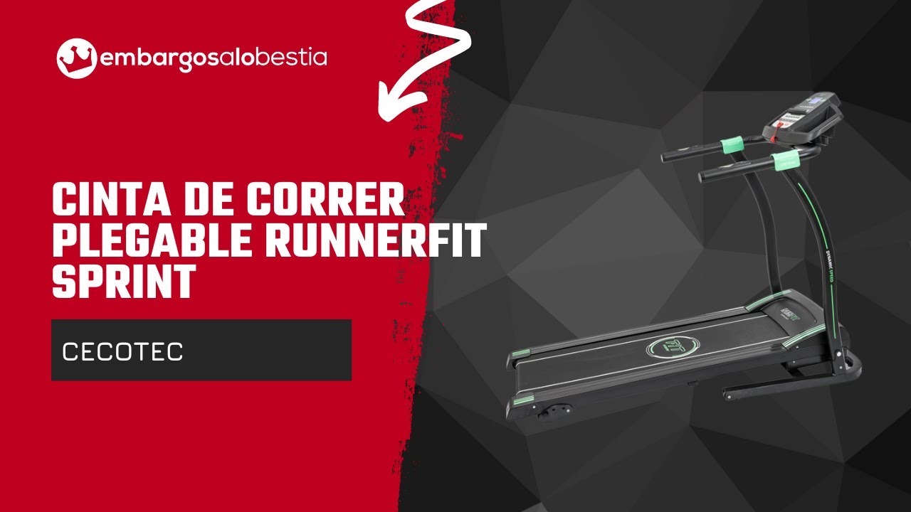 Cecotec Cinta de Correr Plegable RunnerFit Sprint. 12 programas, 5