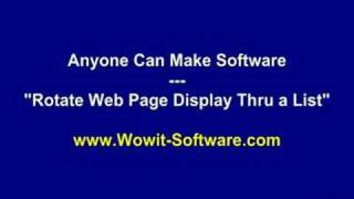 Wow-It Software: Rotate Web Page Display Thru A List screenshot 1