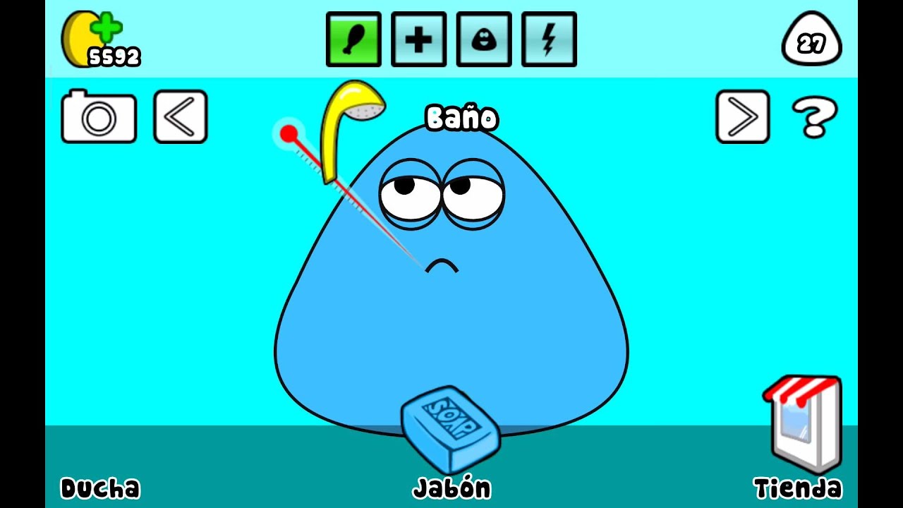 POU - Pou con la pantalla horizontal en todos los juegos!. Pou como no lo habías visto nunca
