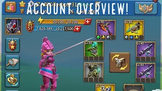 Celebrity Lords of mobile 3 month old free to play account overview! Profile