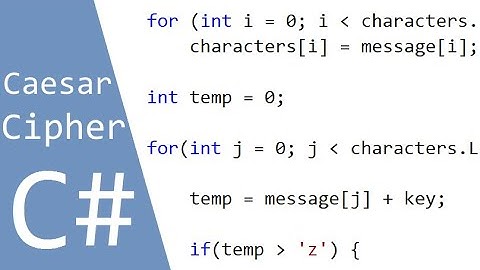 C# Caesar Cipher Algorithm with Source Code