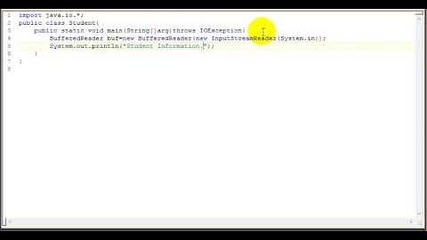 BufferedReader Read Data From Keyboard   Java Programming