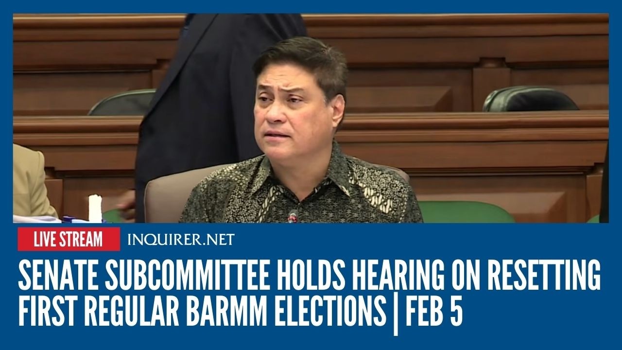 LIVE: Senate subcommittee holds hearing on resetting first regular BARMM elections | Feb 5