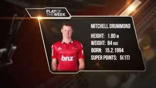 Crusaders vs Blues – Play 1 with Mitchell Drummond – 2015 WooHoo Play of the Week