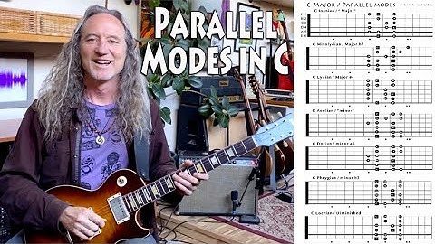 Tom Finch Guitar lesson: improvising & composing w "Parallel modes in C"