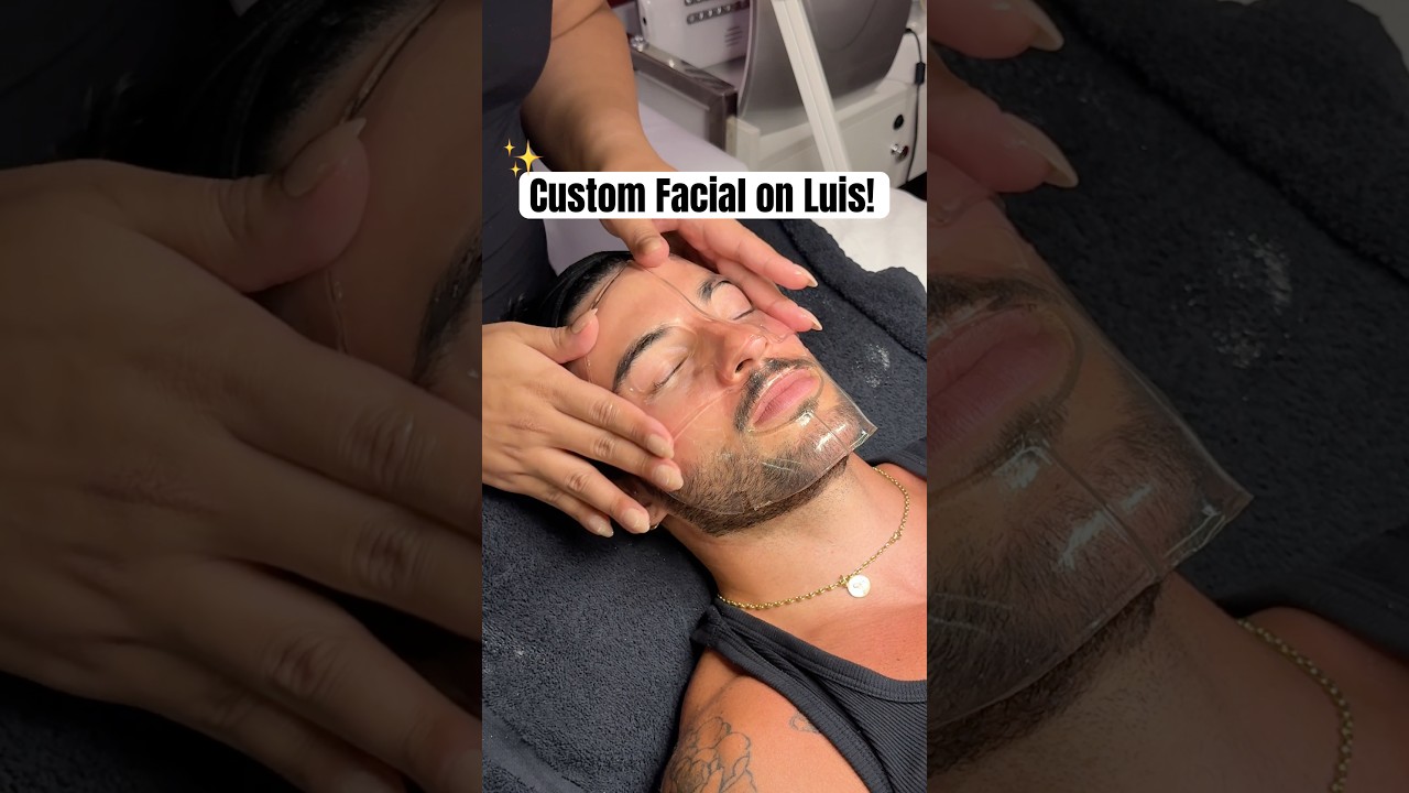 A custom facial for Luis ✨ #esthetician #facial #skincare #skin #skincareroutine