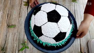 تورتة عيد ميلاد ابني بودي على شكل كرة قدم بالتفصيل وبأسهل طريقة/Hala Ramadan kitchen
