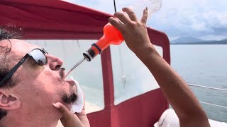 Shot time at RedCat Panama Catamaran on the Pacific Ocean waters of Panama