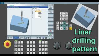 Linear pattern drilling in Siemens CNC controller.