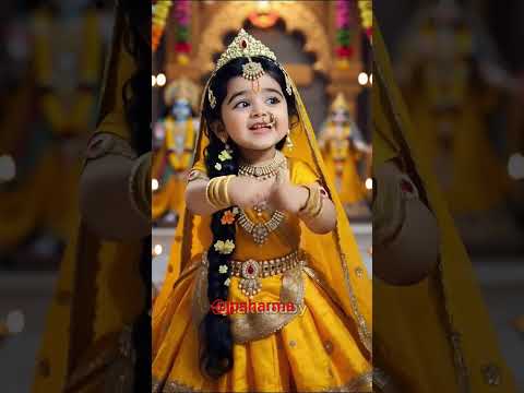 Jab Se Nain Lade Girdhari Se 😍🙏🏽 Cute baby  ❤️🦚#krishna #radheradhe #devotional #bhakti #viralreelsシ