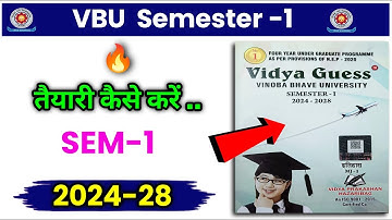 VBU Semester 1 2024-28 📝 तैयारी कैसे करें.. vidya guess paper semester 1 2024-28 | NEP SEM 1 2024-28