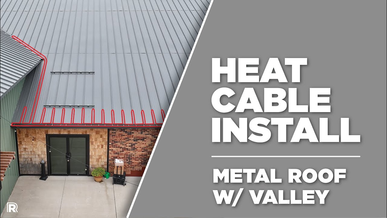 Commercial metal roof ice dam prevention with heat tape YouTube