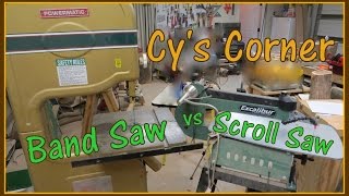 I am attempting to discuss the differences I have found using the band saw and using the scroll saw. In the video I change the blades 