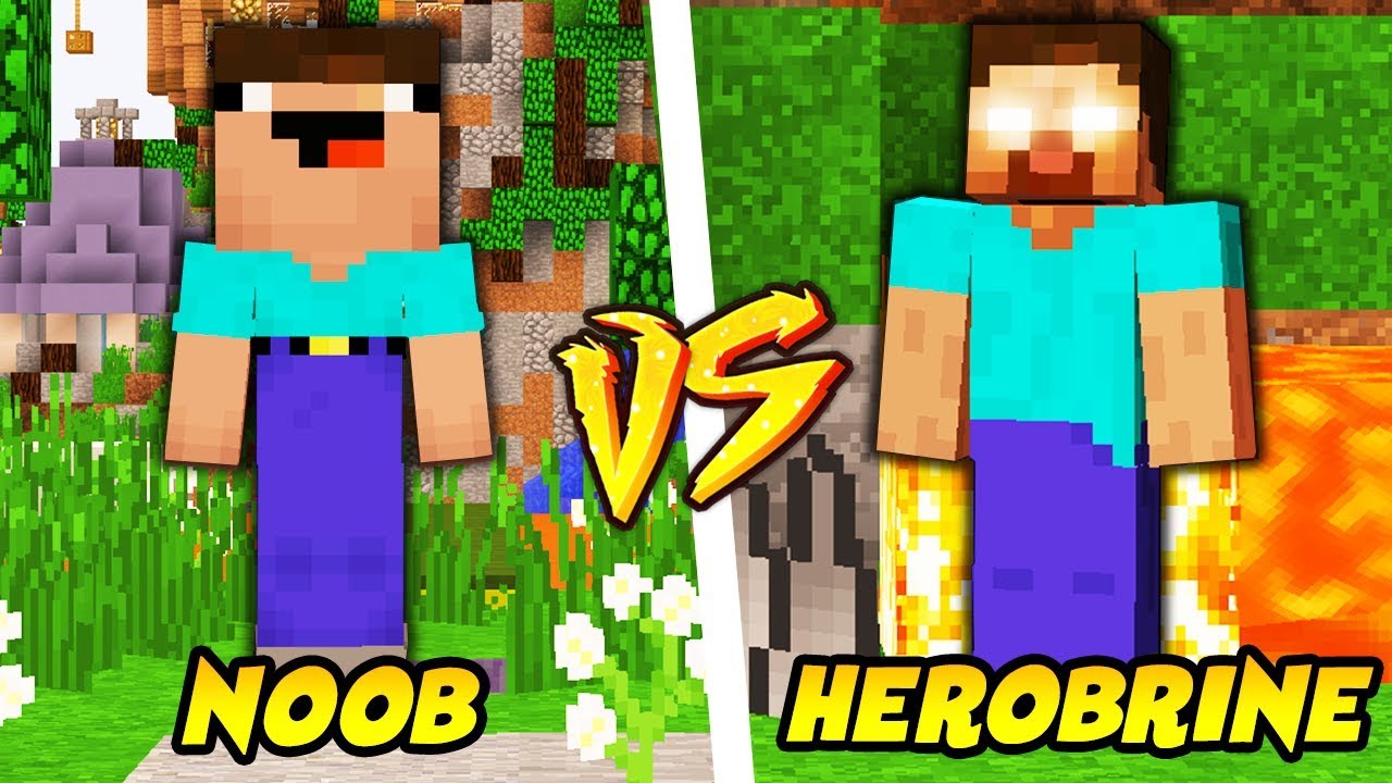 NOOB VS HEROBRINE  TROLL NOOBA W MINECRAFT! - YouTube