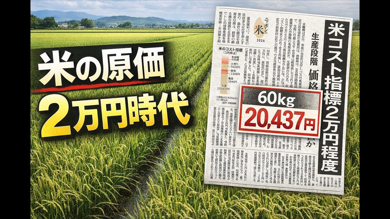 米60kgの原価2万437円…価格交渉はどう変わる？