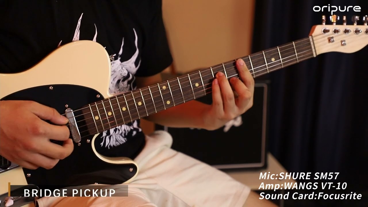 OriPure Handcrafted Alnico 5 Dual Rails Pickup Bridge, PBL5, Clean and Strum Showing