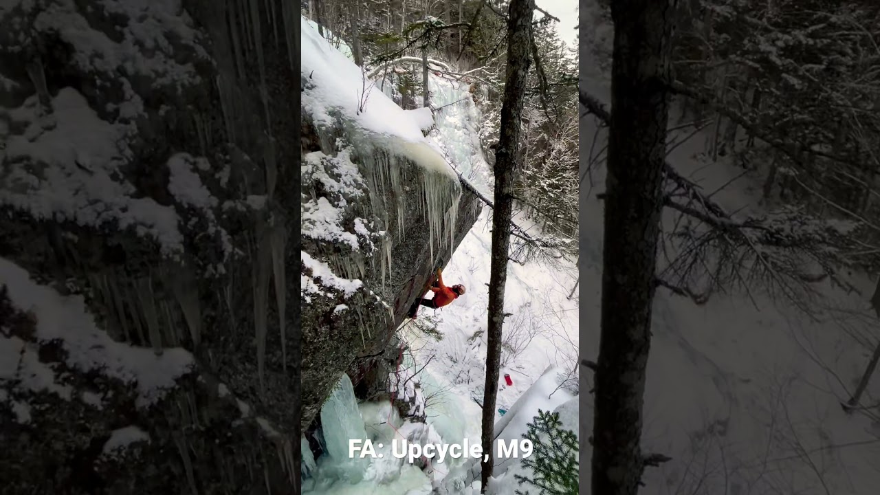 Mixed Climbing in Maine - Upcycle, M7+
