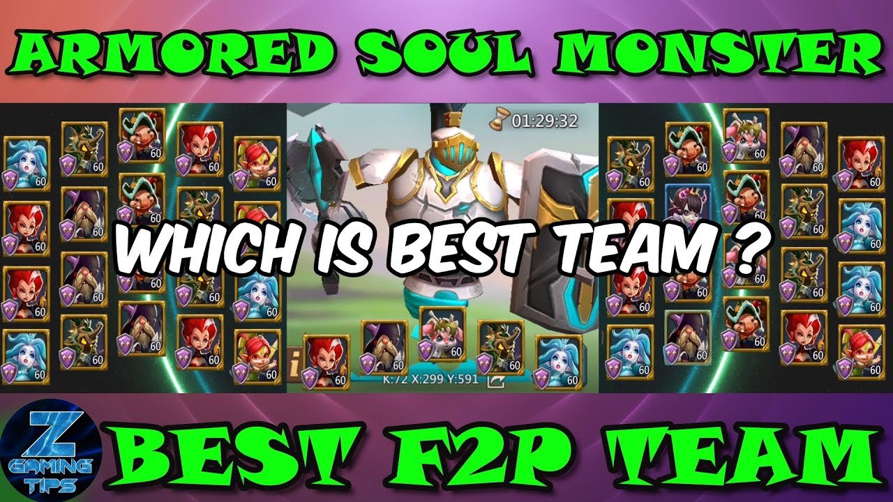 Lords mobile new monster Armored Soul best F2p team 