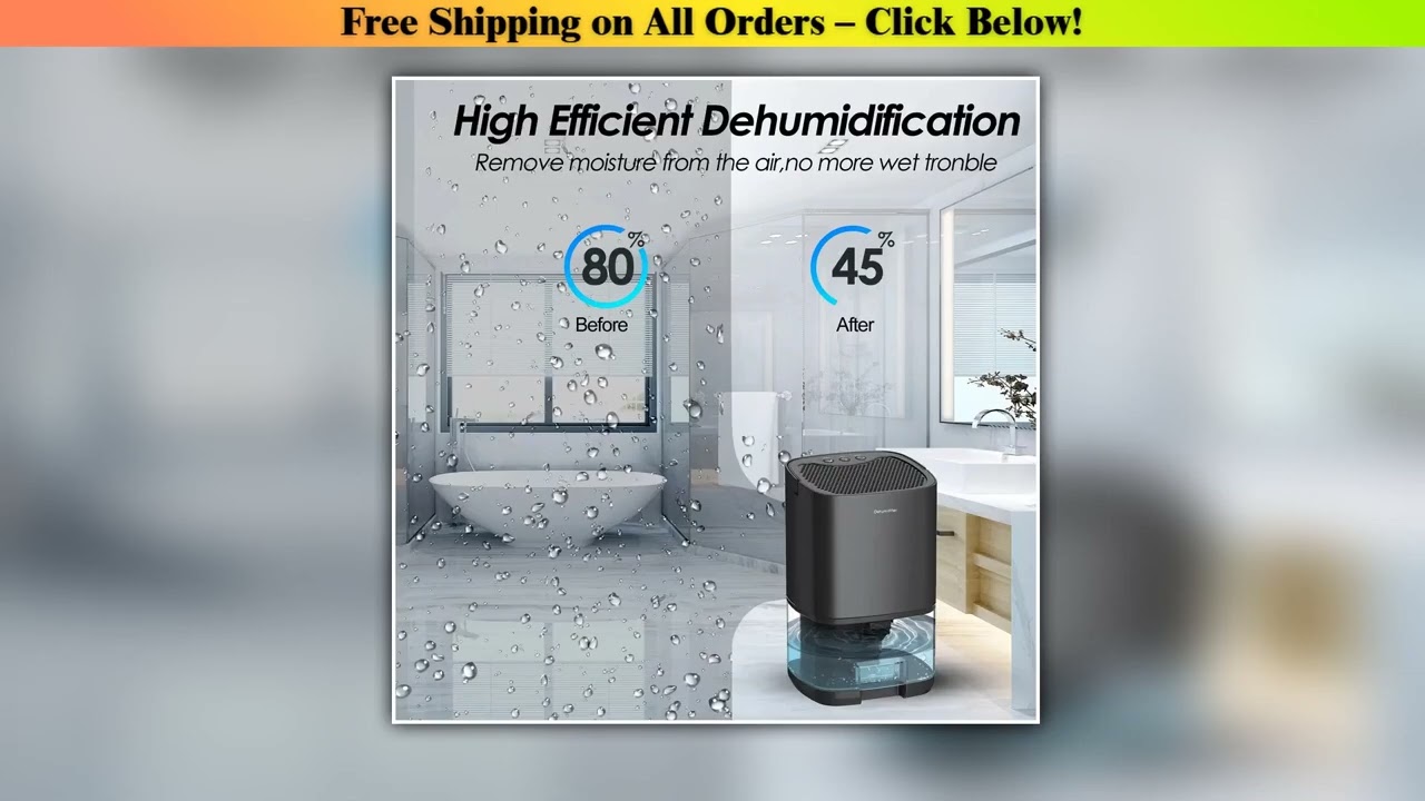 Portable Dehumidifier for Air Filter Home Mini Dehumidifier Bedroom Office Silent Moisture