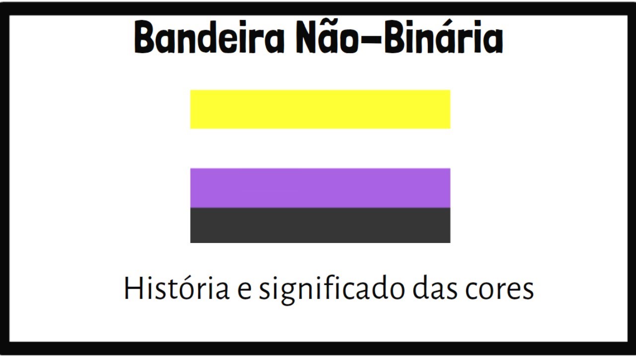 BANDEIRA NÃO BINÁRIO Origem e Significado das Cores - YouTube