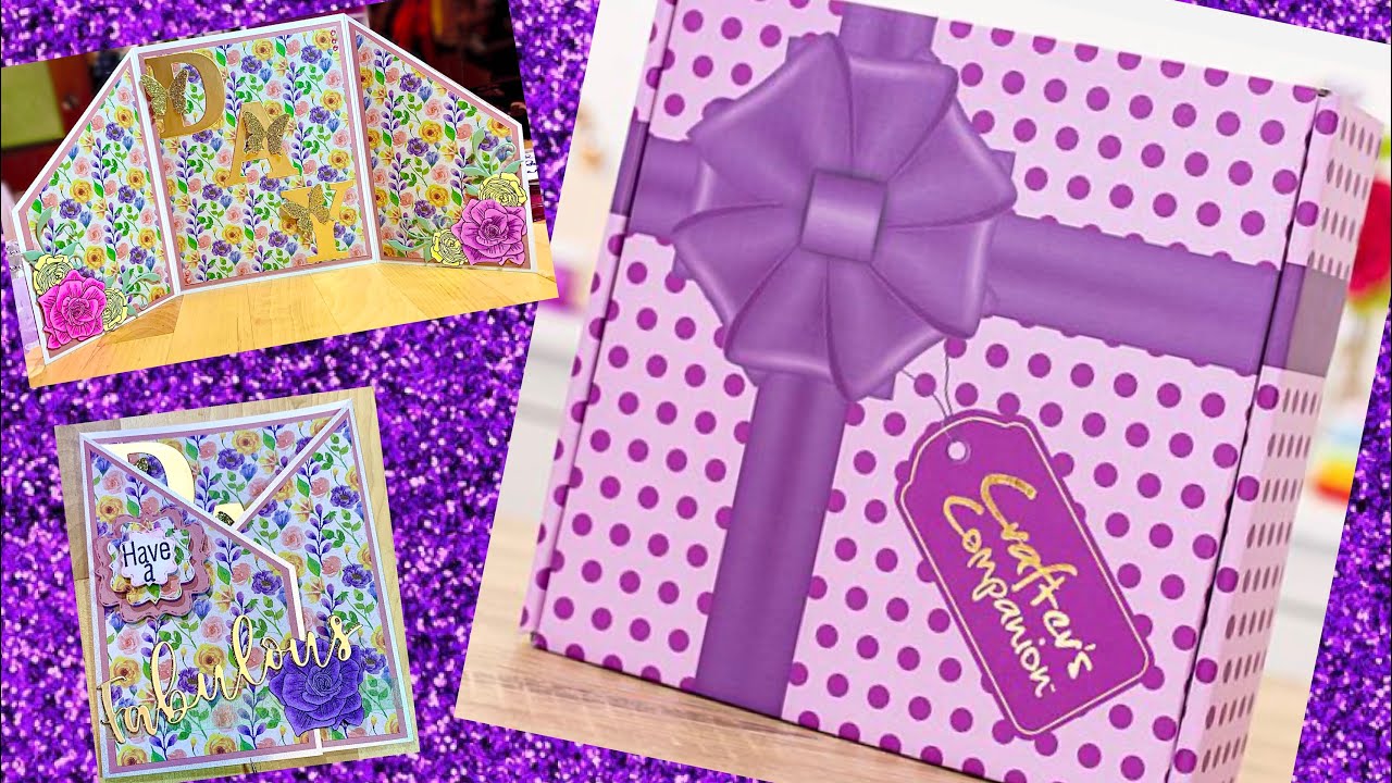 Crafter’s Companion Birthday mystery Surprise box 2020 with finished Project.