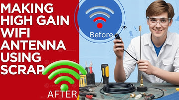 Making a high Gain wifi Antenna at home using Scarp