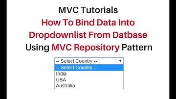 how to bind dropdownlist from database in mvc repository pattern