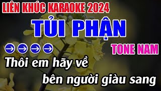 Liên Khúc Tủi Phận Karaoke Tone Nam Dễ Hát Karaoke 9999 - Beat Mới