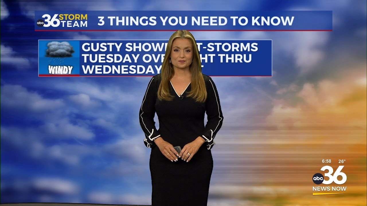 Quiet Monday ahead of Tuesday's storm chances - YouTube