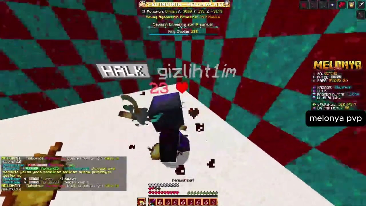 MELONYA PVP 2 #minecraft #netheritepot #pvp #cpvp