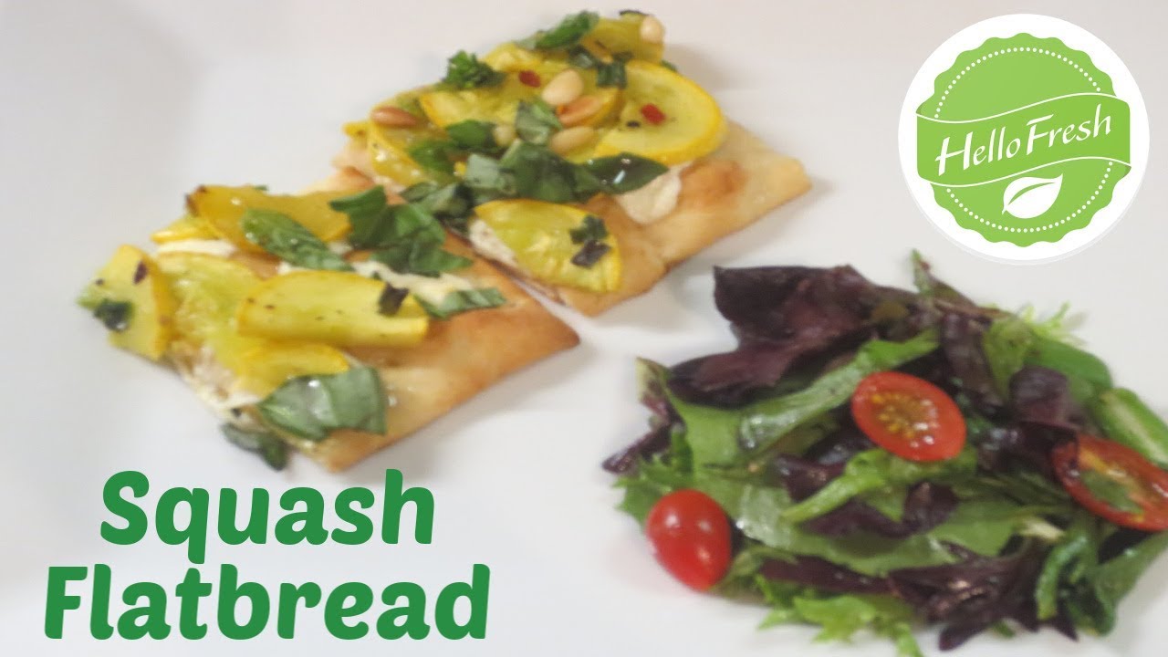 Hello Fresh Meal 49 Yellow Squash Flatbread + Promo Code! YouTube