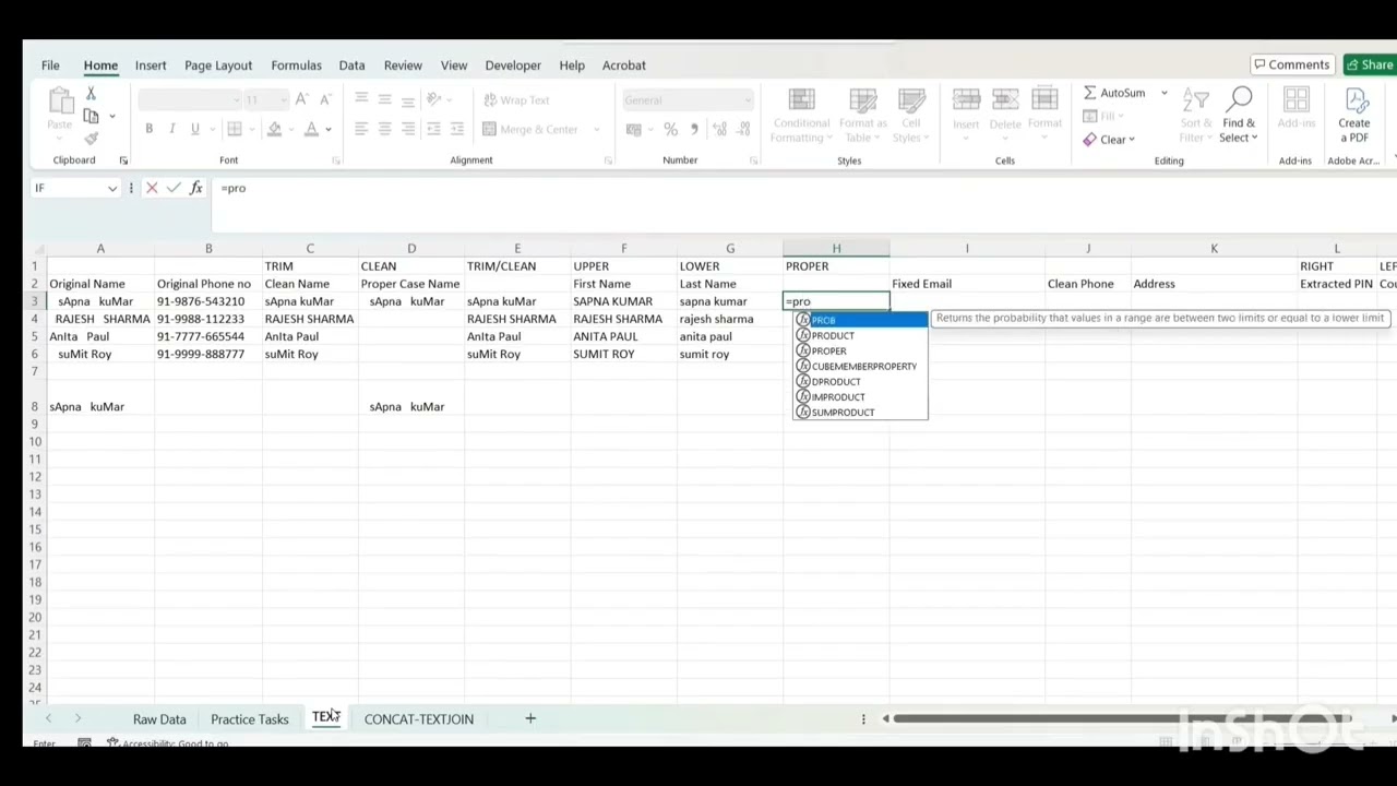 Text Functions Made Easy|Clean,Join&Fix Text like Pro!