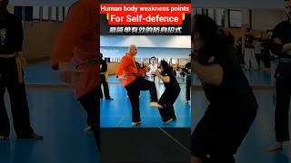 Human body weakness points🔥😱 #tutorial #selfdefense #martialarts #weakness #karate #kickboxing