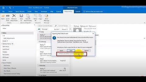 How to open attachments without always asking in outlook