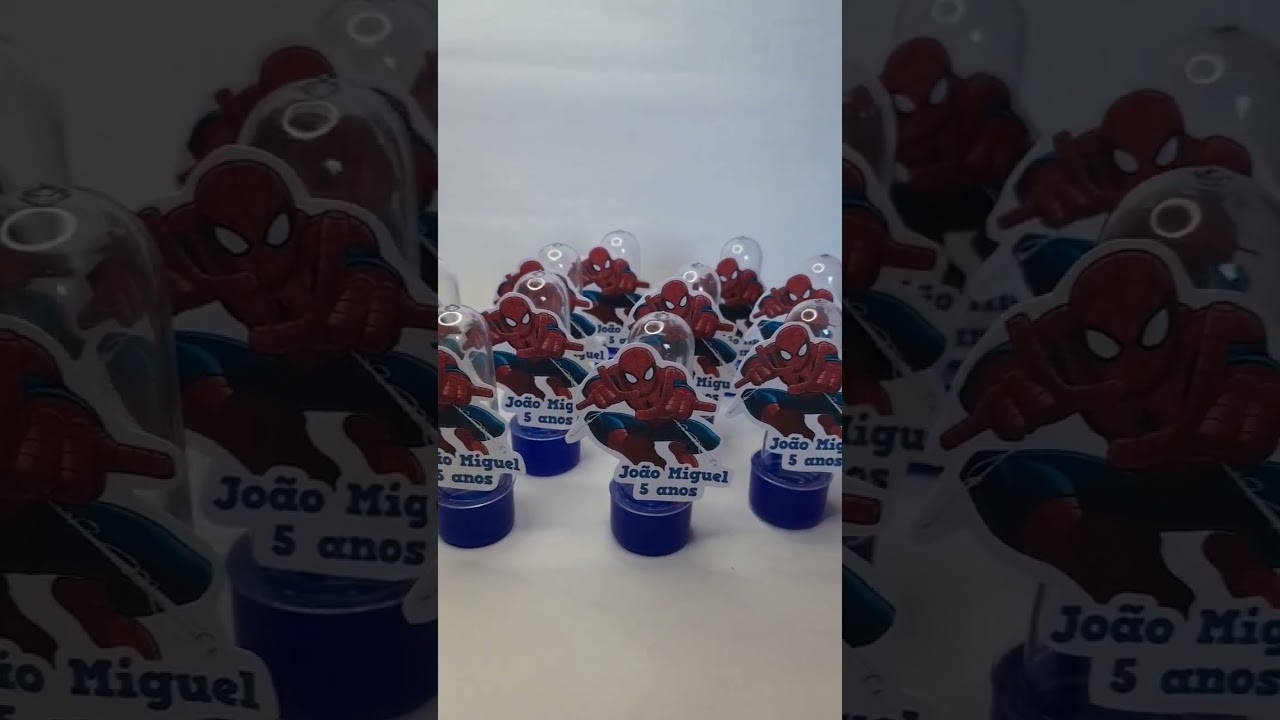 Tubetes personalizados homem aranha 😍