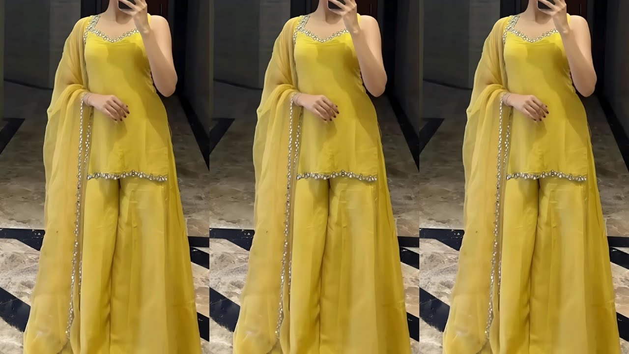 Latest Plain Plazzo Suits Designs || Beautiful Plazzo Suit Designs