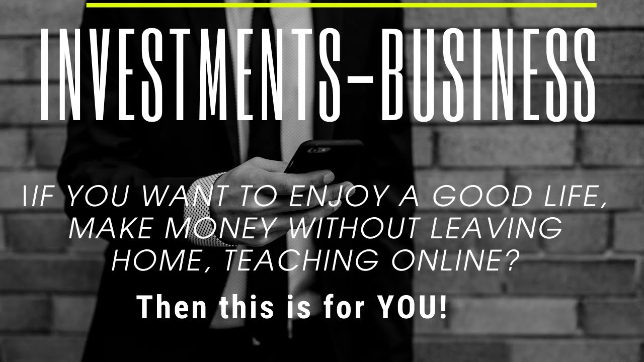 If you want to enjoy a good life, make money without leaving home