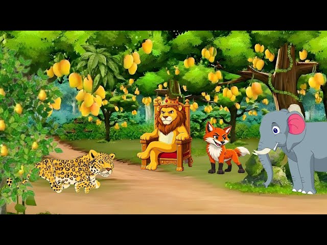 चतुर लोमड़ी और ख़तरनाक तेंदुए की कहानी । Hindi Kahani । Cartoon video । Moral Stories #cartoon