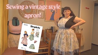 Sewing a Vintage Style Apron || Simplicity 9496 || A Sewing Vlog