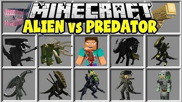 Minecraft ALIEN VS PREDATOR MOD | ALIENS, MARINES, GUNS, PREDATORS & MORE!!