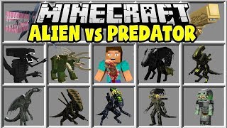 Minecraft ALIEN VS PREDATOR MOD | ALIENS, MARINES, GUNS, PREDATORS & MORE!!