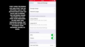HOW TO CHECK MESSAGES NETWORK USAGE (CELLULAR AND WIFI) IN TELEGRAM APP (IOS)