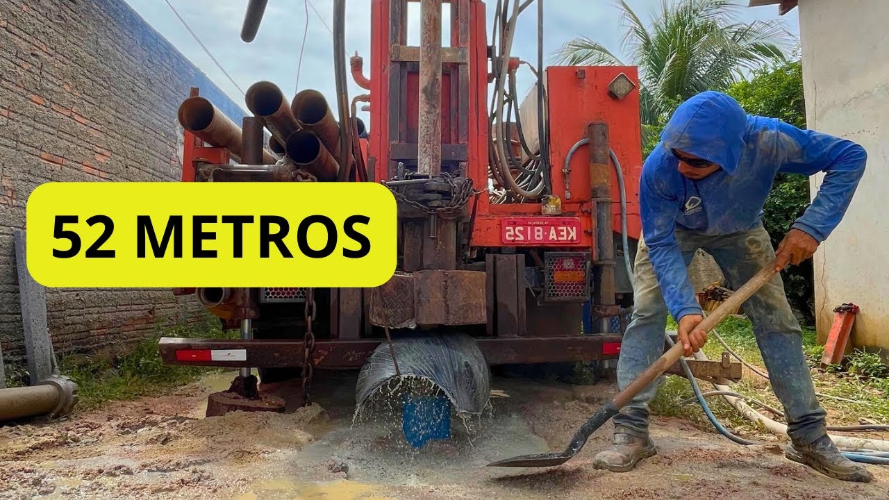 Perfuração de poço artesiano: 52 metros