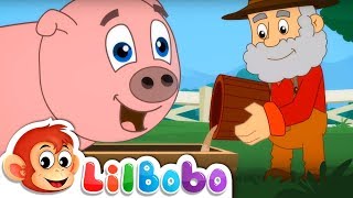 Old Macdonald Had A Farm | Animal Sounds Song | Little Bobo Popular Nursery Rhymes & Flickbox Kids